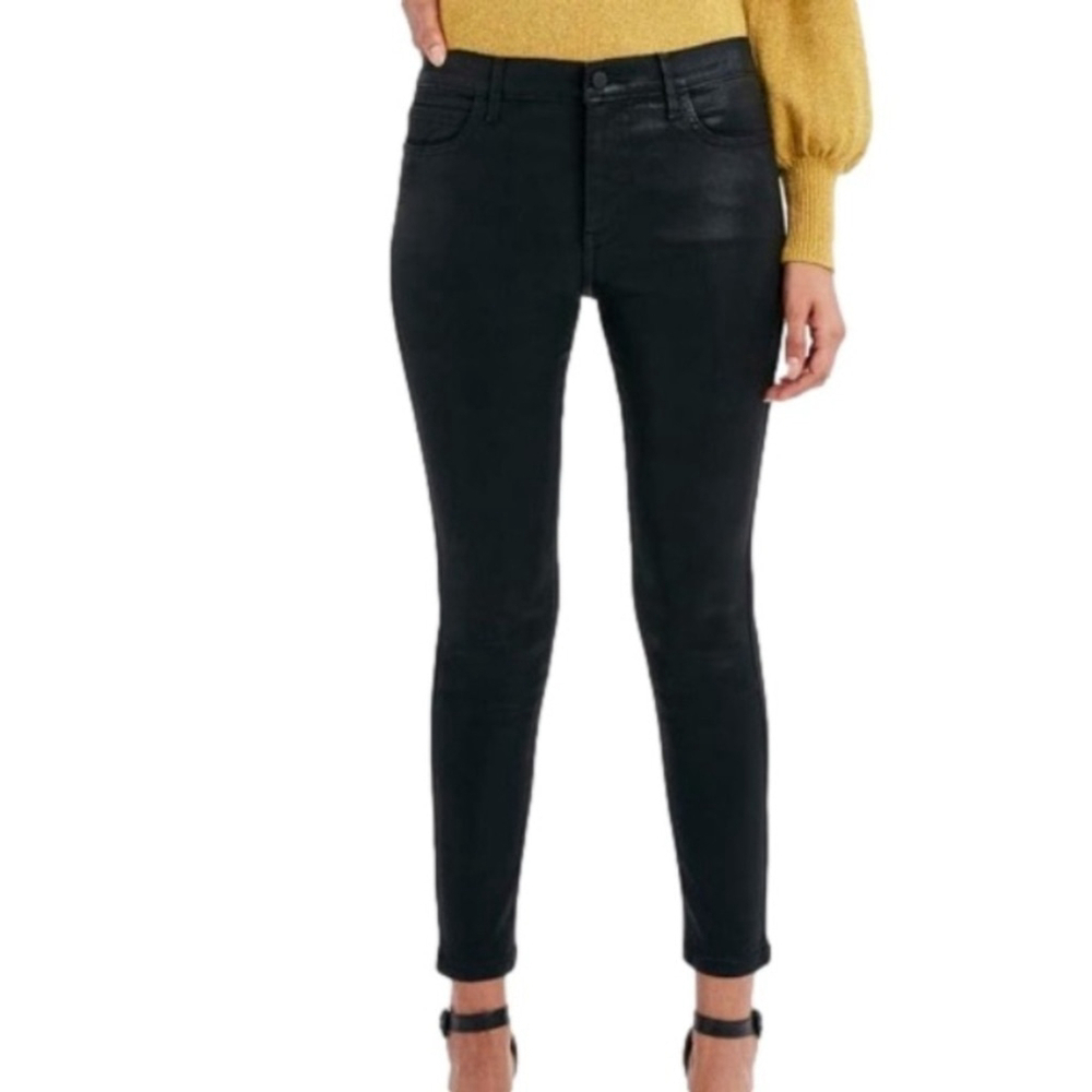 BCBGMaxAzria Jagger Mid Rise Stretch Skinny Black Denim Jeans Pants Size 28